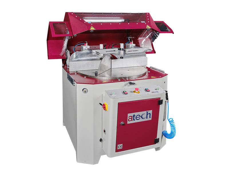 22" Atech #CRATER-06-A-550, pneumatic miter upcut saw, 5.5 HP, two-hand anti-tie-down button actuation, cast - Image 2