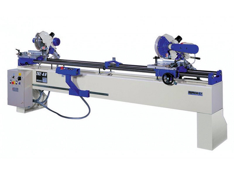 OMGA #TR-2-A, double end miter saw, 2-saw heads, 2.2 HP - 3000 RPM, 300 mm diameter sawblades with 30 mm - Image 1