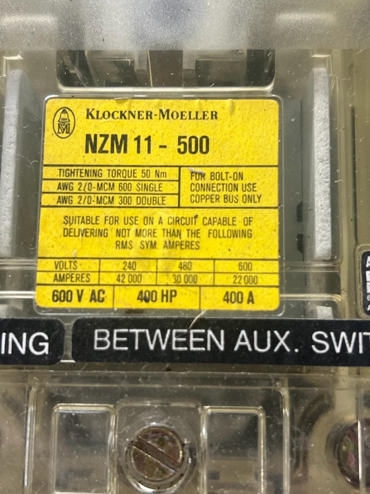 400 Amps, Klockner-Moeller #NZM-12-500, Circuit Breaker - Image 3