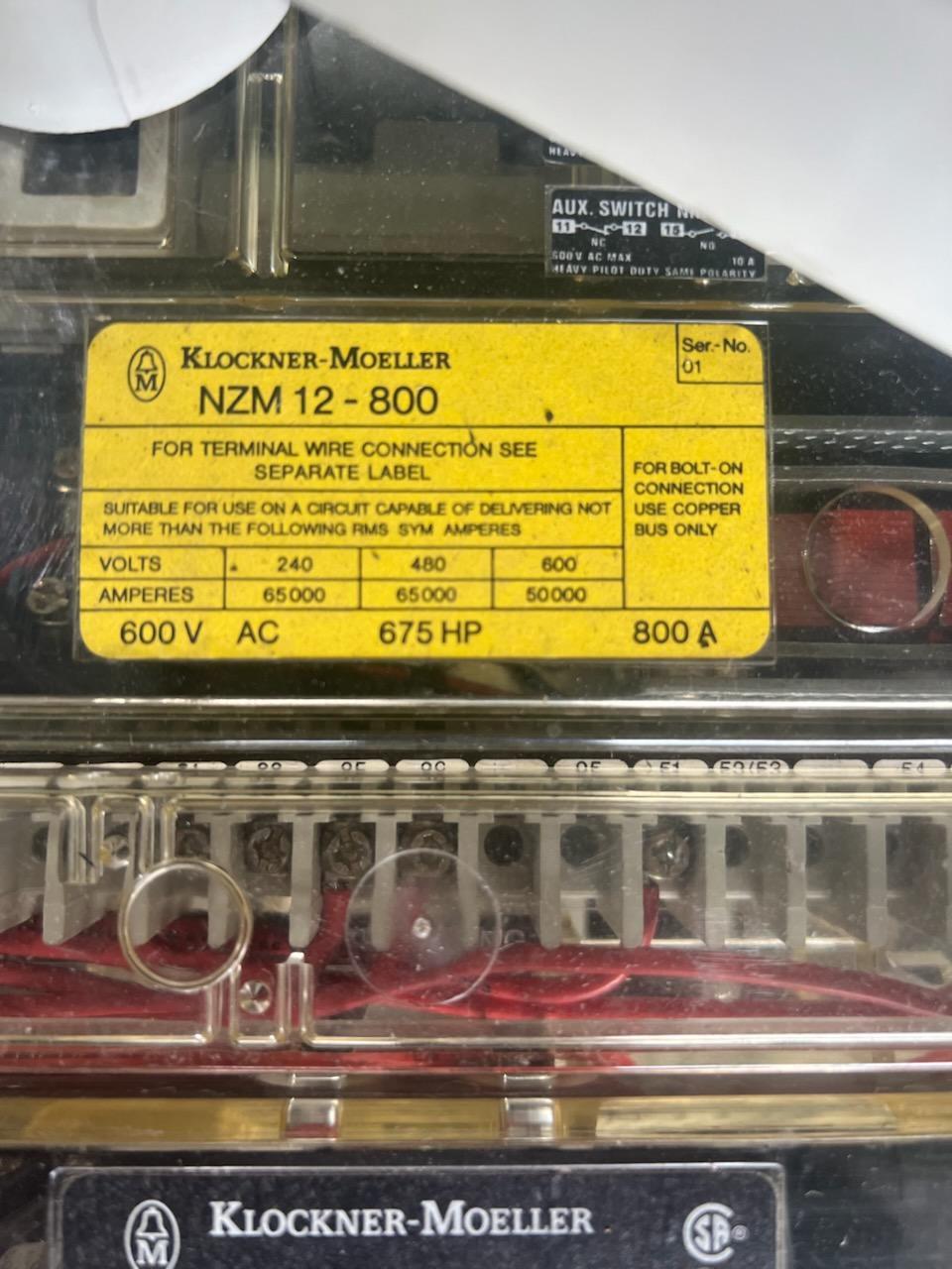 800 Amps, Klockner-Moeller #NZM-12-800, Circuit Breaker - Image 3