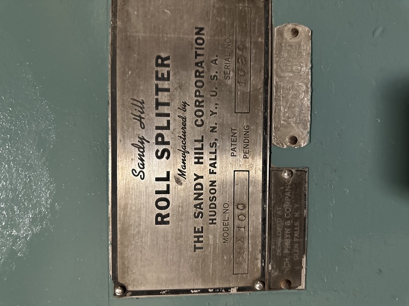 Sandy Hill #80X100, oscillating roll splitter, serial #1024 - Image 7