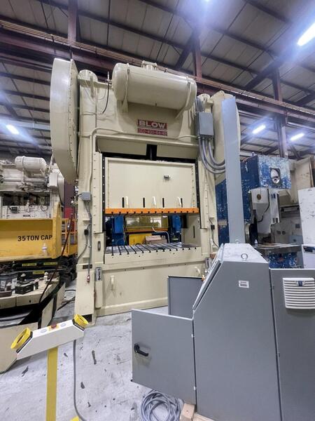 400 Ton, Blow #SC2-400-84-48, straight side mechanical press, 10" stroke, 34" Shut Height, air clutch, 1989 - Image 3