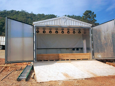 Nova TTF-4150, complete kiln system, 3400 Bd ft 4/4 lumber and 4080 Bd ft 8/4 lumber, 10' 3.5" H x 7' 2" D x - Image 1