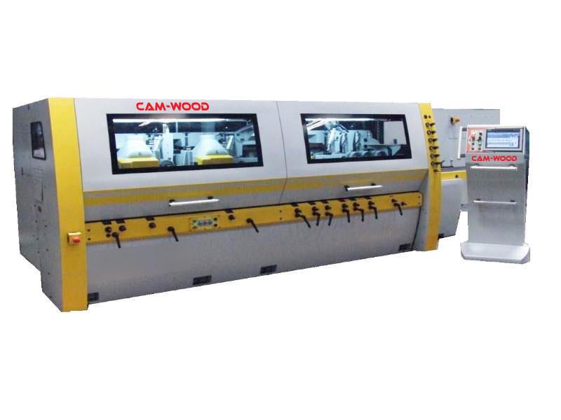Cam-wood SM-632HSX, feed through moulder, 6-head, 12-1/2" x 6-1/4" working capacity, 9-1/2" min length, 50 mm - Image 1
