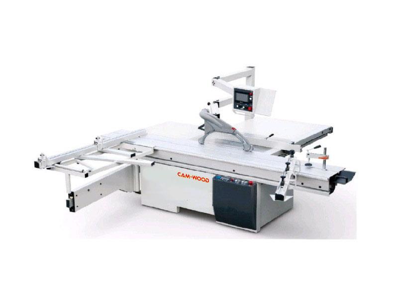 Cam-wood, TX-P3200PL, Sliding Table Saw, 122" cut length, 126" x 16" table, 9 HP, 1" arbor, 14" blade - Image 1