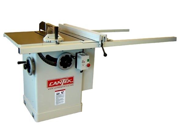 Cantek TA-14, table saw, 14" blade capacity, 45 degree blade tilt, 7.5 HP, 50" rip cut, 48" x 38" table - Image 1