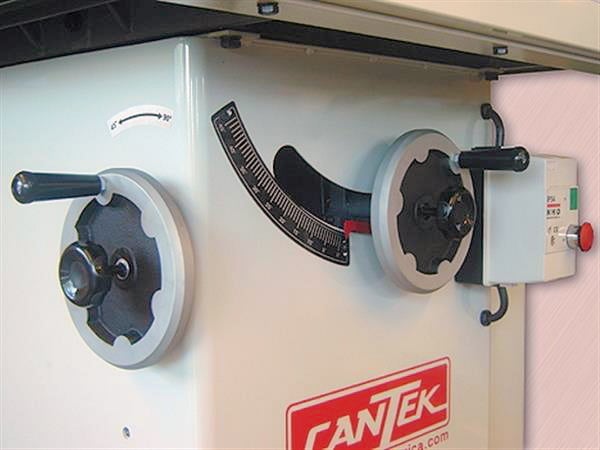 Cantek TA-14, table saw, 14" blade capacity, 45 degree blade tilt, 7.5 HP, 50" rip cut, 48" x 38" table - Image 3