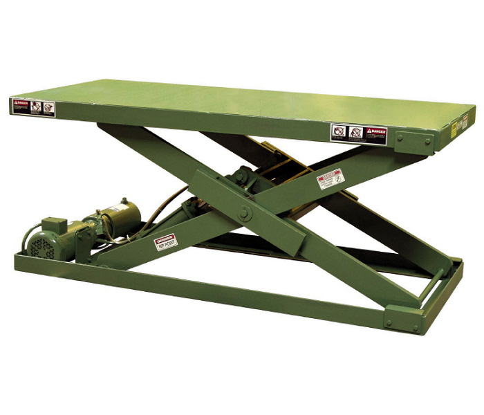 4500 lb. LHI, scissor lift, 48" x 96" platform, 9-1/2" lowered height, 49" rasied height, 1/2" travel, foot - Image 1