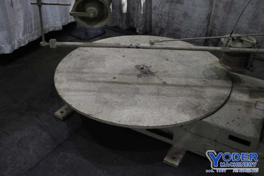 8000 lb. Littell #H-80 Lazy Susan, horizontal pallet type uncoiler, 54" outside dimensions, 1987, #75746 - Image 6