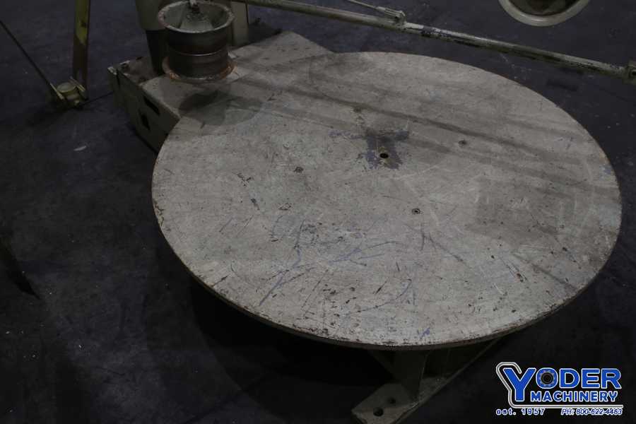 8000 lb. Littell #H-80 Lazy Susan, horizontal pallet type uncoiler, 54" outside dimensions, 1987, #75746 - Image 9