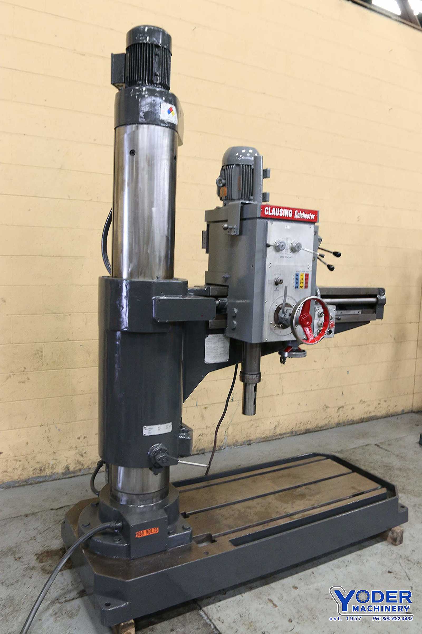 4' -12" Clausing #8400 Series, radial drill, power elevation & clamp, #68335 - Image 8