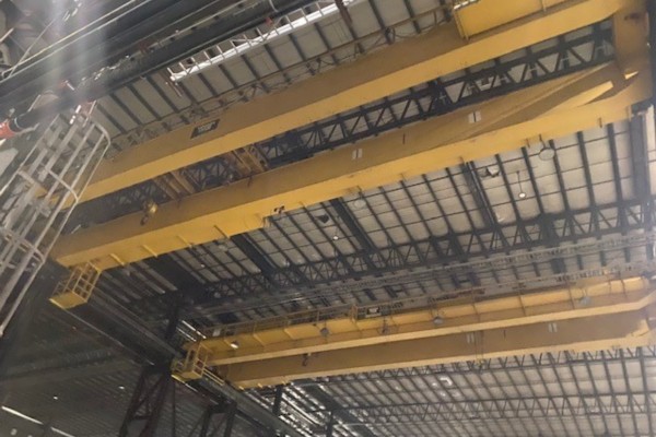 45/15 Ton, Virginia top running double grider overhead bridge crane, 122' span, 37' lift - Image 2