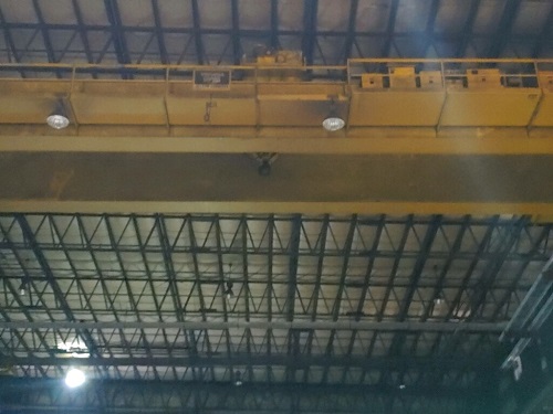 70/25 Ton, Virginia top running double grider overhead bridge crane, 122' span, 50' lift avail - Image 4