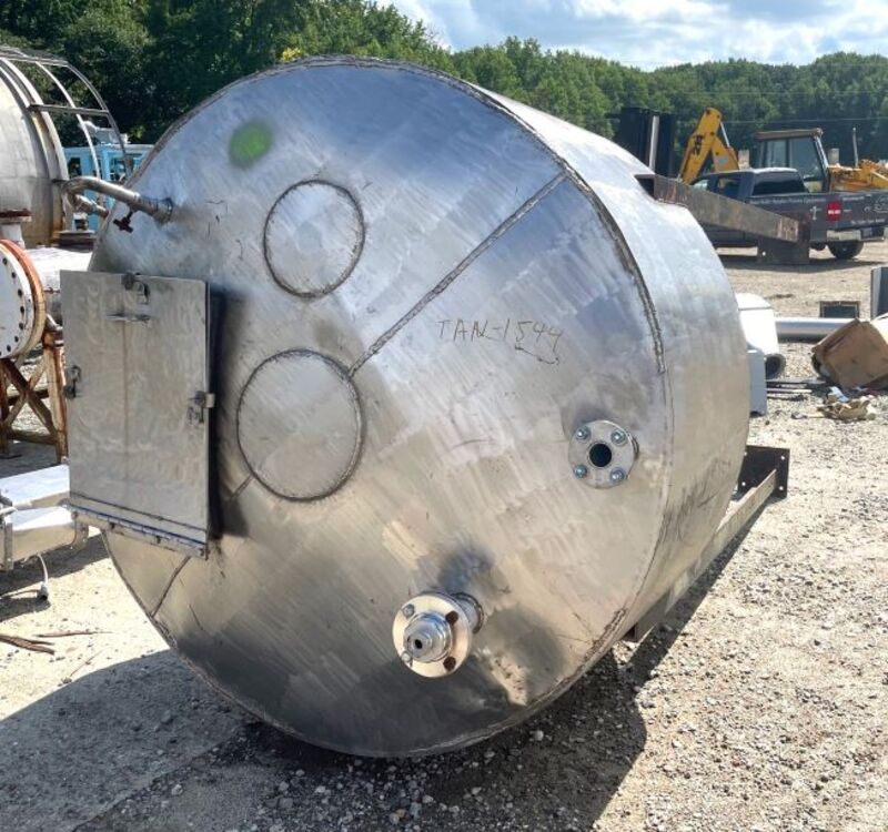 900 gallon Stainless Steel Feed Hopper, 6' diameter x 2'10" T/T (2 available) - Image 4