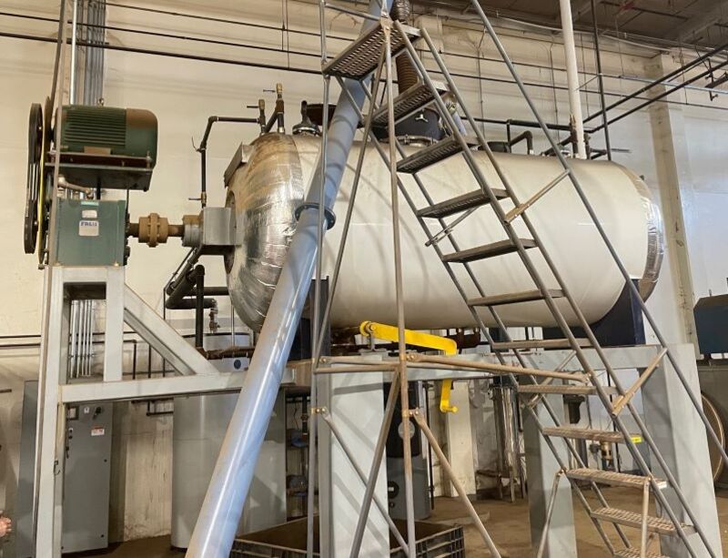 Littleford #VT-4000, Stainless Steel plow/plough blender/mixer, 54" diameter x 121" straight side, VFD - Image 1