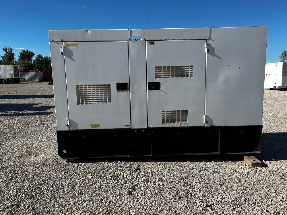 110 KW Multiquip #DCA125SSJU4i, standby, sound attenuated enclosure, Tier 4i, 11067 hours, 2014, $37k - Image 1