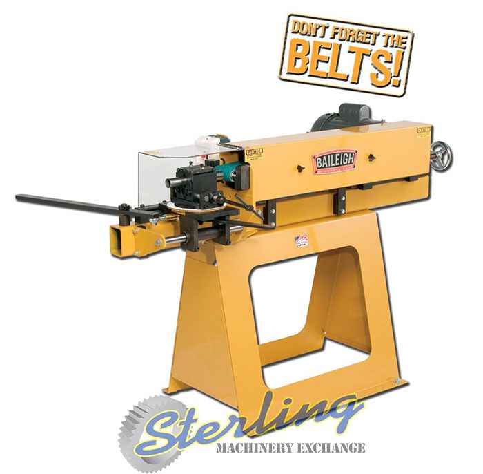 2" Baileigh #TN-400, Abrasive Belt Notcher, 1-1/4" pipe mandrel, 2" x 79" belt, 5420 FPM, self centering - Image 2