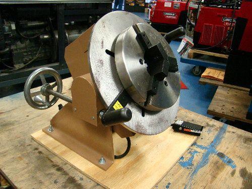 200 lb. MBC #BP-2, benchtop positioner, 7" chuck, hand crank manual tilt, 120 V. - Image 2