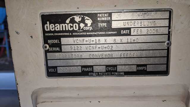18" wide x 11' long, Deamco vibratory feeder, 4" deep, fiberglass springs - Image 7