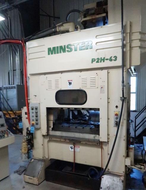 71 Ton, Minster #P2H-63-39, straight side double crank press, 1.9" stroke, 2.95"adj., 39.4"x24.8"bed, 400 - Image 1