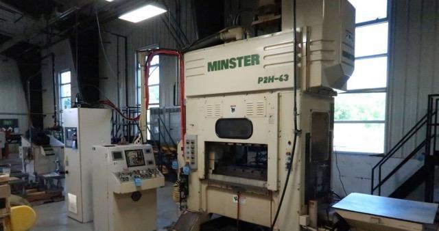 71 Ton, Minster #P2H-63-39, straight side double crank press, 1.9" stroke, 2.95"adj., 39.4"x24.8"bed, 400 - Image 2