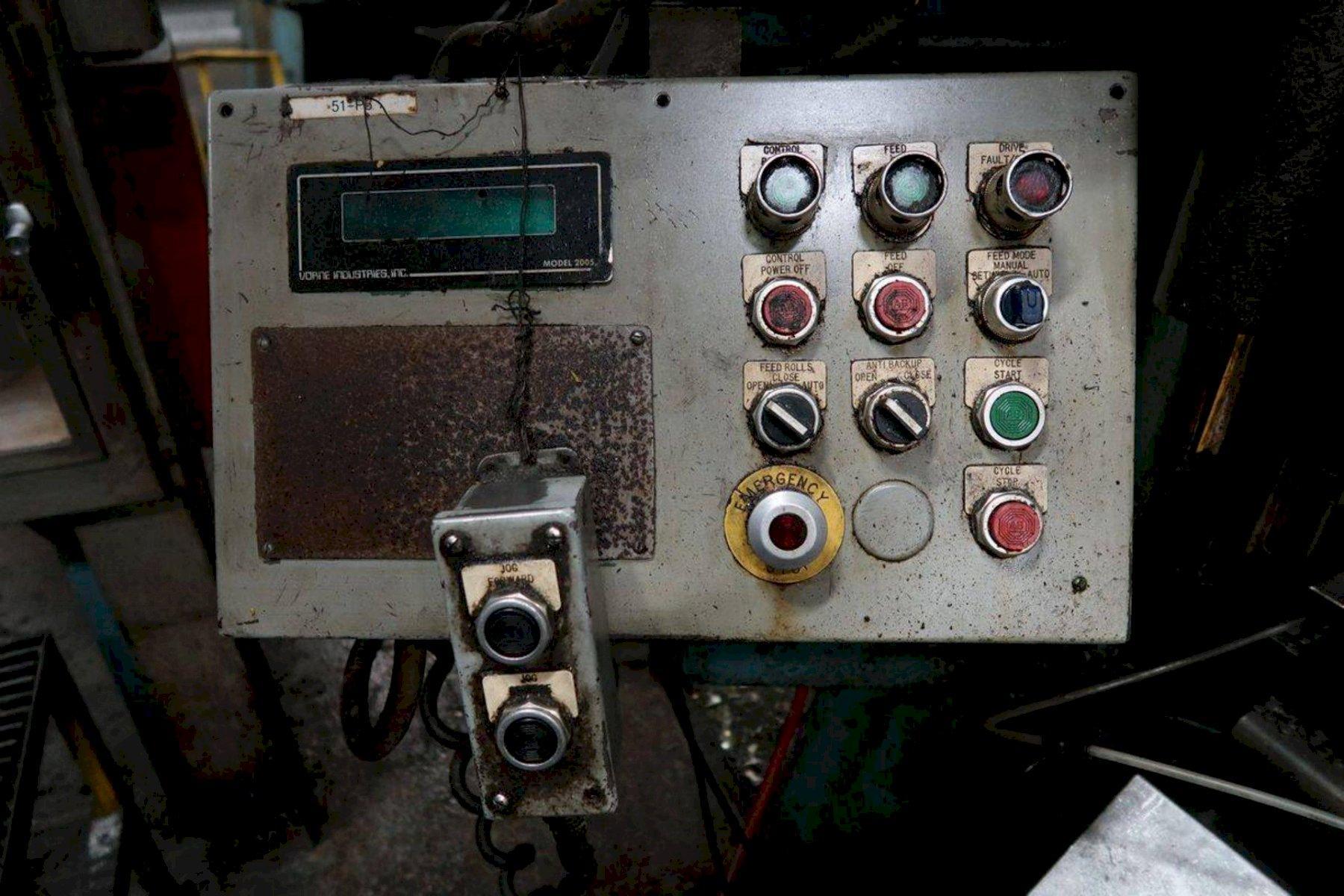 300 Ton, Minster #E2-300-72-42, 8" stroke, 29" Shut Height, 6" adj., 72" x 42" bed, 50-100 SPM, 1969 - Image 5