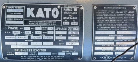 Kato #125SX9E, Generator - Image 2
