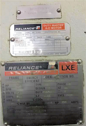 300 HP 1191 RPM Reliance, Frame BC5008Y/18EC 5008Y - Image 3