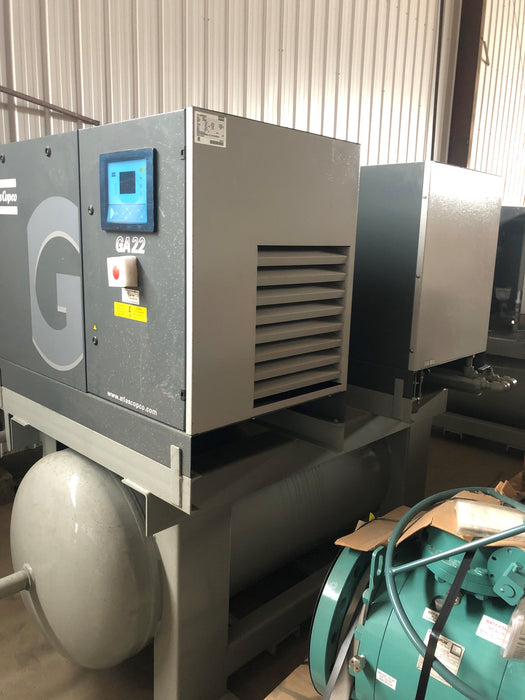 118 cfm, 132 psi, Atlas Copco #GA22, air compressor, 30 HP, s/n AP1468565,2014 - Image 3