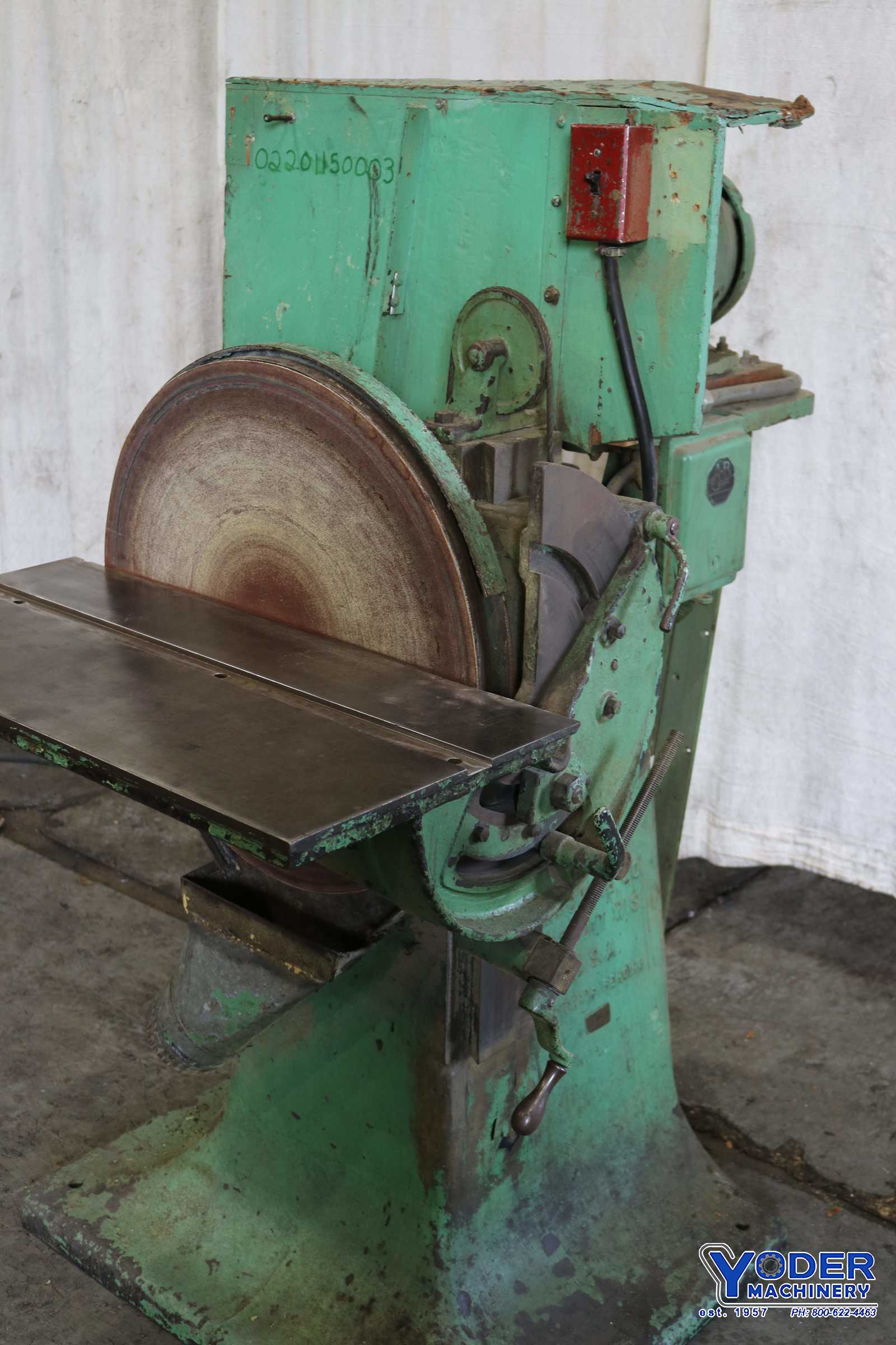 Gardner #16, disc grinder, 24" wheel, 2" spindle diameter, 31" x15" table, 5 HP, #73194 - Image 1