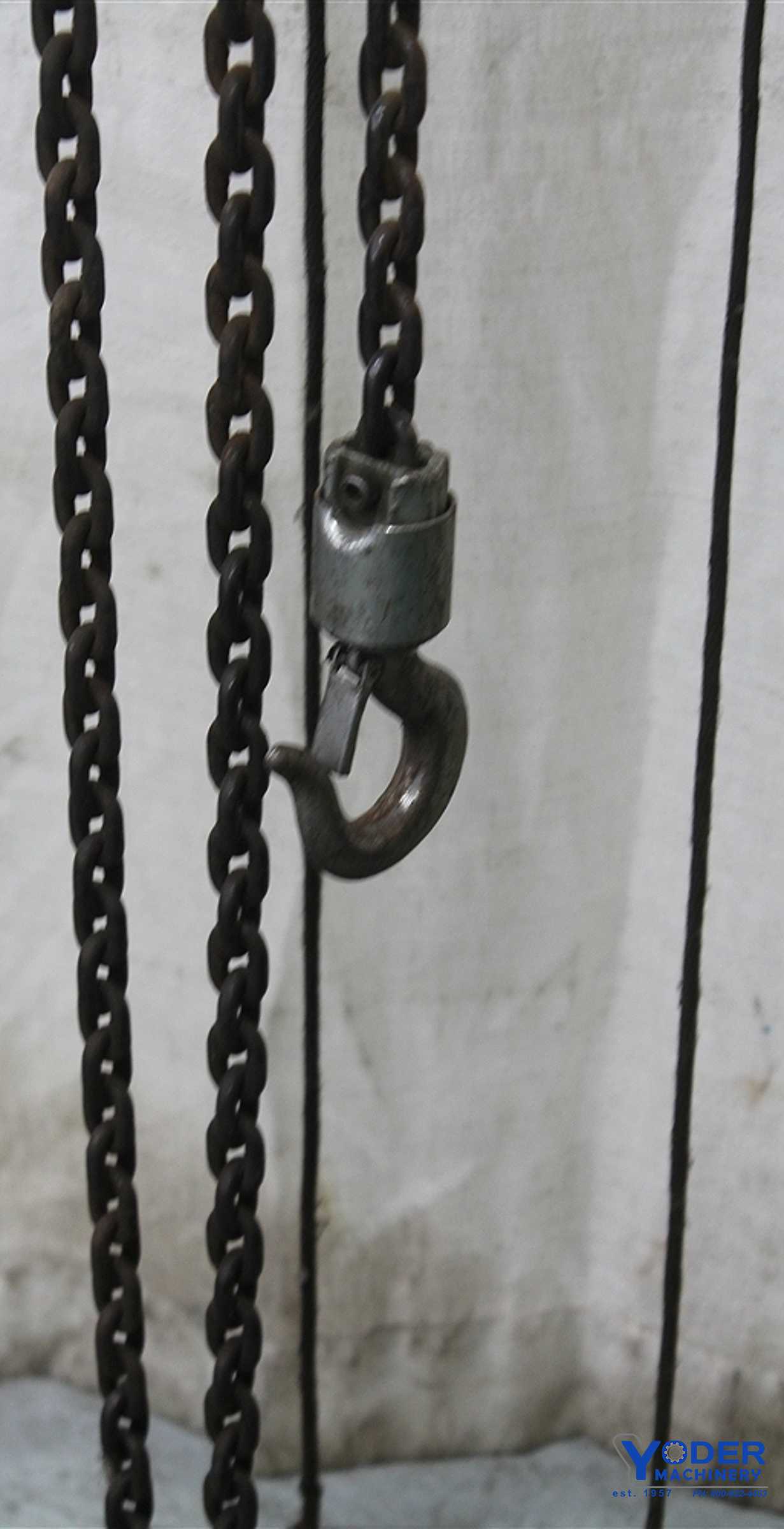 .5 Ton, Yale #CR505RMP Midget King, electric chain hoist, roller chain, pull rope Control, #57860 - Image 8