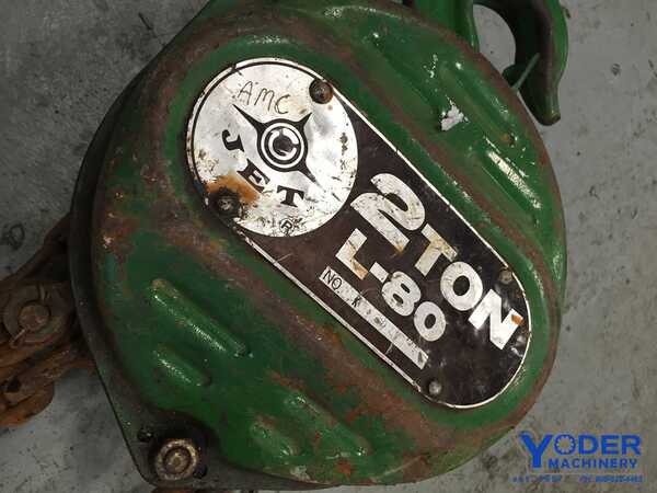 2 Ton, Jet #L-80, manual lift chain hoist, serial 2077, #64131 - Image 8