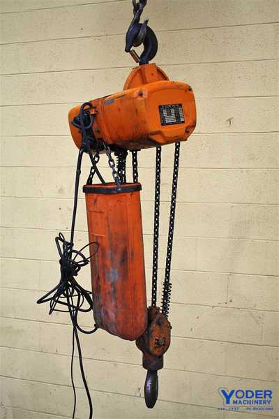 3 Ton, Jet #3BS, chain hoist, 20' lift, 5.9 FPM, pendant Control, 230/460 V., 3 phase, #54807 - Image 2