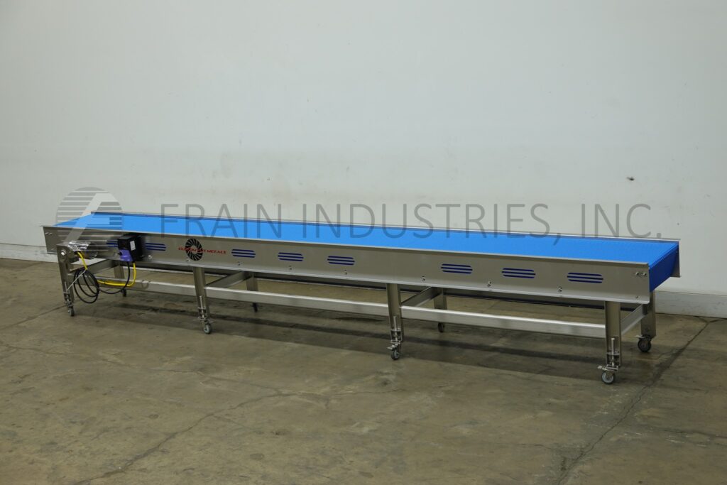 24" wide x 20' long, Custom Cut Metals #CCMM013886, Stainless Steel frame table top conveyor - Image 5