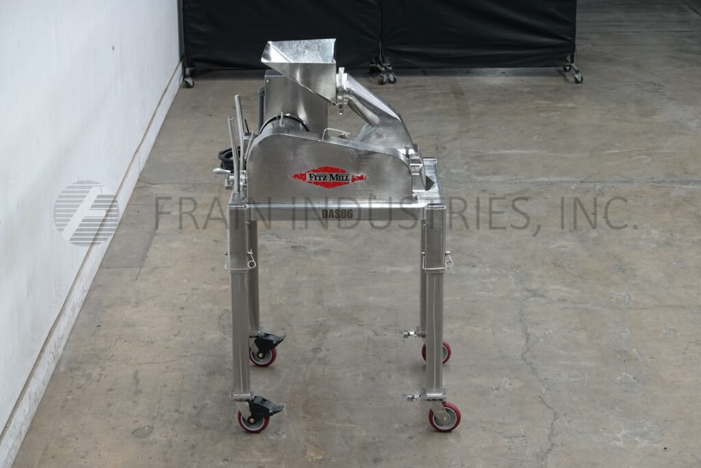 Fitzpatrick #DAS06, Stainless Steel hammermill, 16 fixed impact/knivfe blades, 7 HP, mounted lon 4 leg frame - Image 4