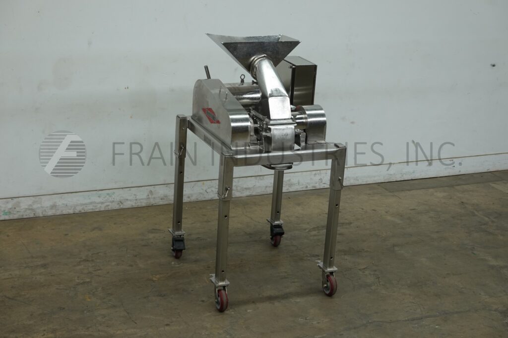 Fitzpatrick #DAS06, Stainless Steel hammermill, 16 fixed impact/knivfe blades, 7 HP, mounted lon 4 leg frame - Image 5