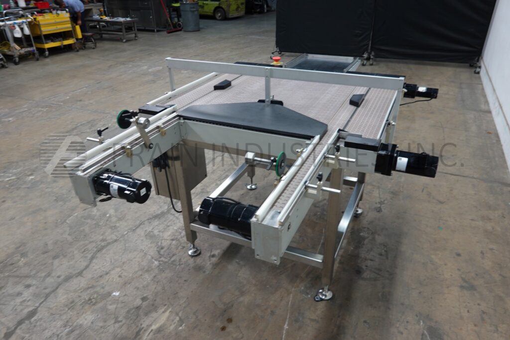 Dabrico #DFD50, Stainless Steel, table top belt unscrambleing acummulation conveyor, 16" L x 16" W platform - Image 2