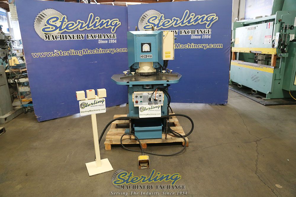 1/4" x 8" x 8" Amada #CSH-220, hyd. notcher, 40 SPM, 20 ton, electric foot pedal, one shot lube, work guides - Image 6