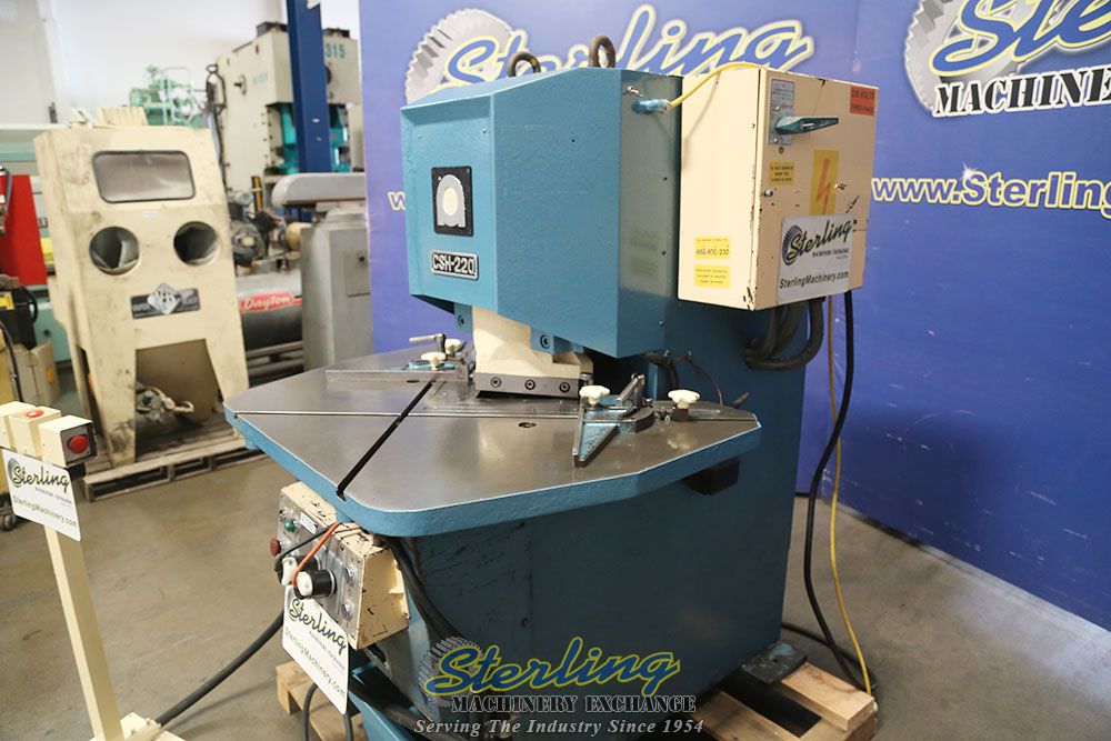 1/4" x 8" x 8" Amada #CSH-220, hyd. notcher, 40 SPM, 20 ton, electric foot pedal, one shot lube, work guides - Image 9