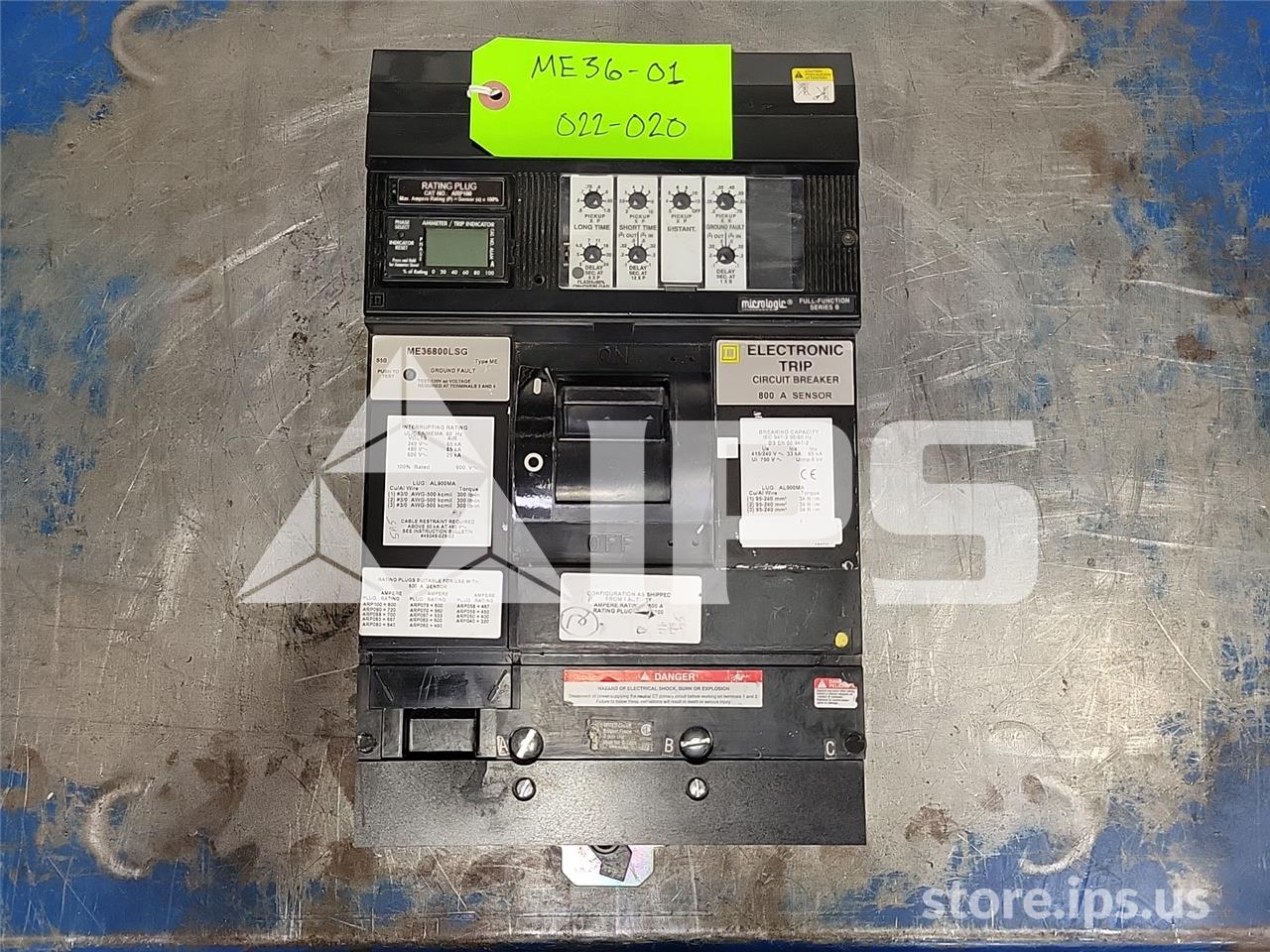 Square D Me I-line Mccb Micrologic Series B Lsig, 800 Amps Ampacity - Image 1