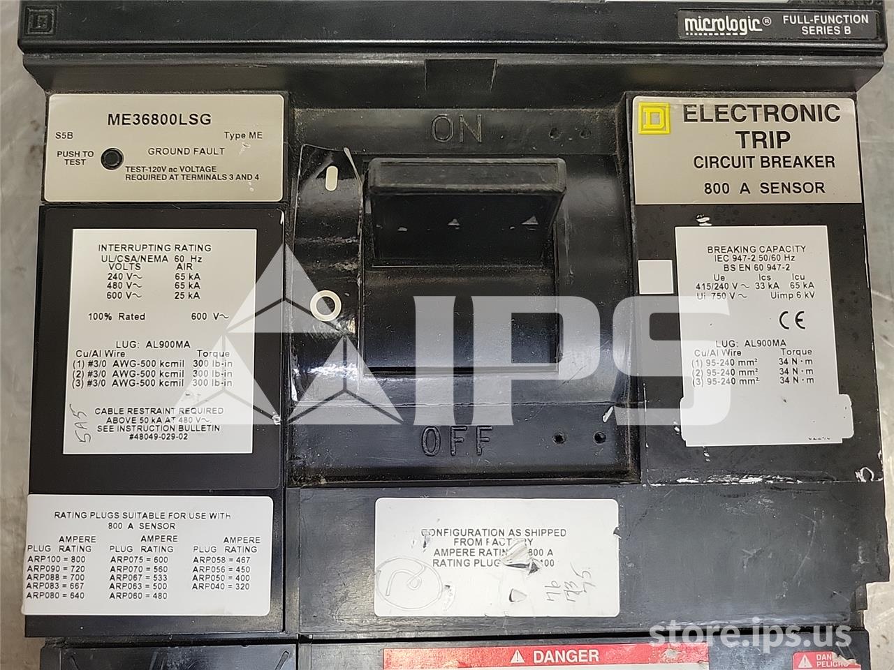 Square D Me I-line Mccb Micrologic Series B Lsig, 800 Amps Ampacity - Image 5