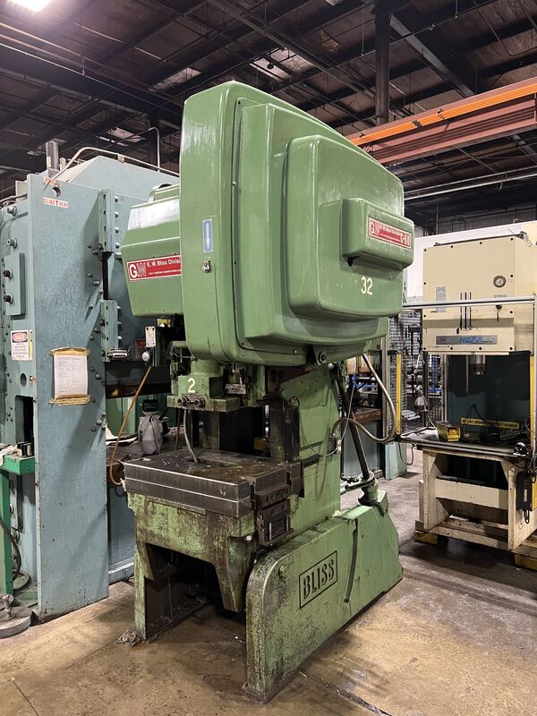 60 Ton, Bliss #C60, OBI press, 4" stroke, 14-1/4" Shut Height,air clutch & brake, 1978, #14162J - Image 2