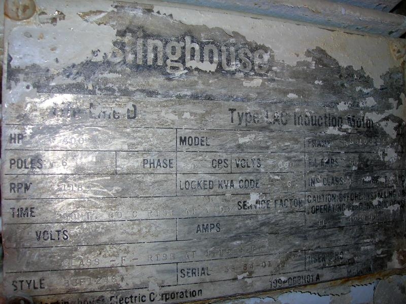 400 HP 1200 RPM Westinghouse, Frame 5810P24, TEFC BB, 4000 Volts (2 available) - Image 2