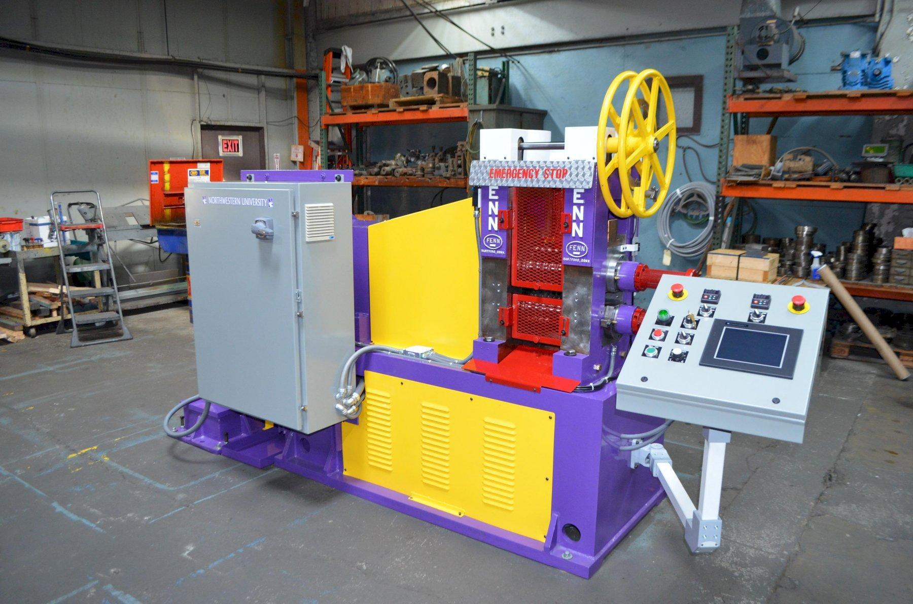 5" x 8" Fenn #051, 2-Hi/4-Hi rolling mill, 52100 roll material, 20 HP AC gearmotor - Image 1