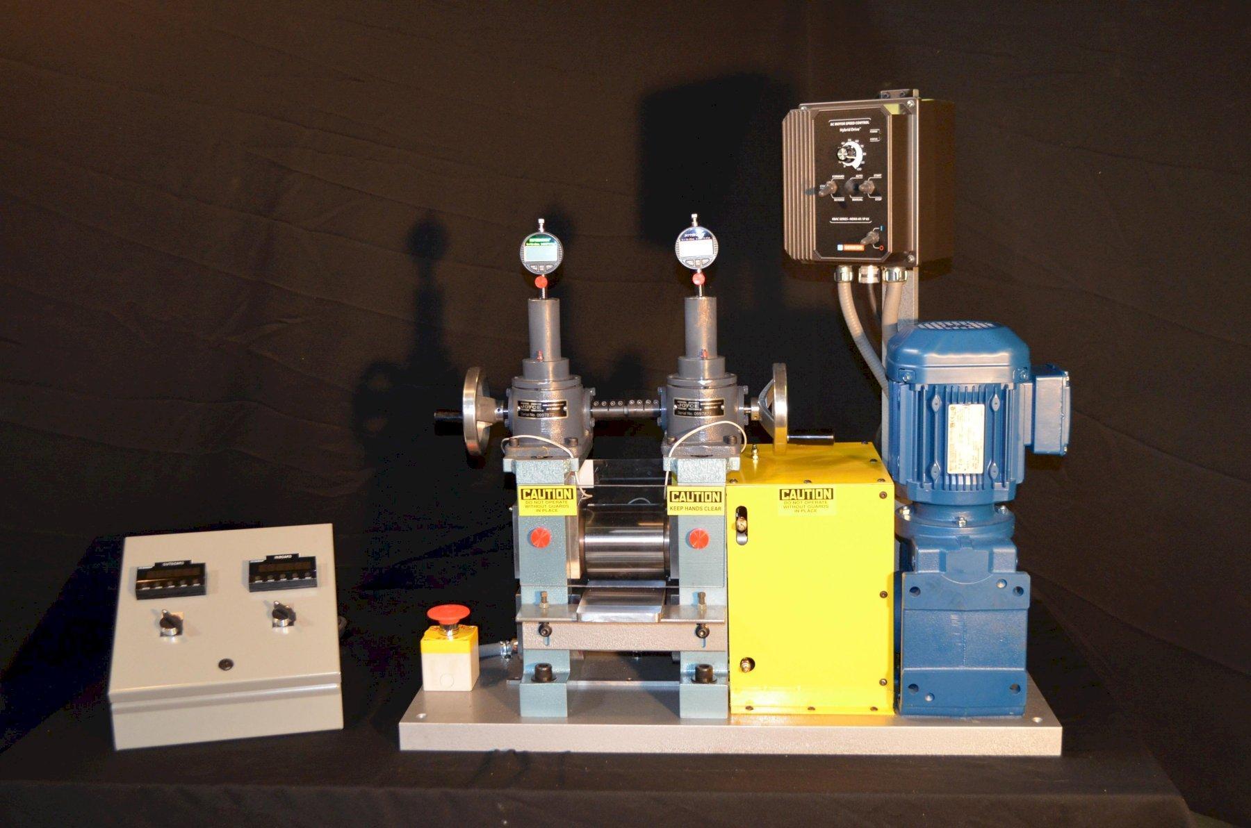 3" x 5" IRM #3050T, 2-Hi lab rolling mill, D2 roll material, 2 HP AC gearmotor - Image 1