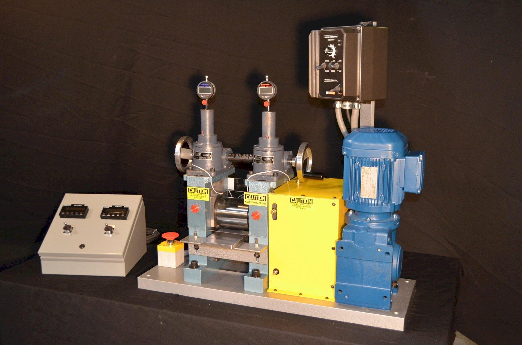 3" x 5" IRM #3050T, 2-Hi lab rolling mill, D2 roll material, 2 HP AC gearmotor - Image 2