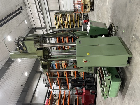220 Ton, Reis #TUS-160OK, 4 post spotting press, 60" x72" x63" bed, tilt table, 1991 - Image 6