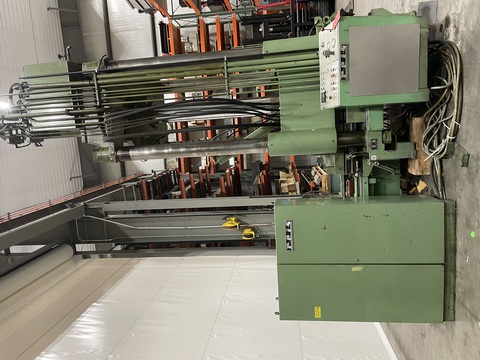 220 Ton, Reis #TUS-160OK, 4 post spotting press, 60" x72" x63" bed, tilt table, 1991 - Image 7
