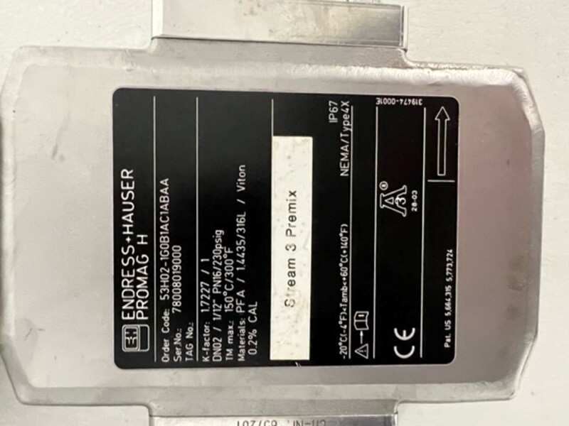 Endress & Hauser #53H02-1G0B1AC1ABAA, PROMAG H Flowmeter - Image 3