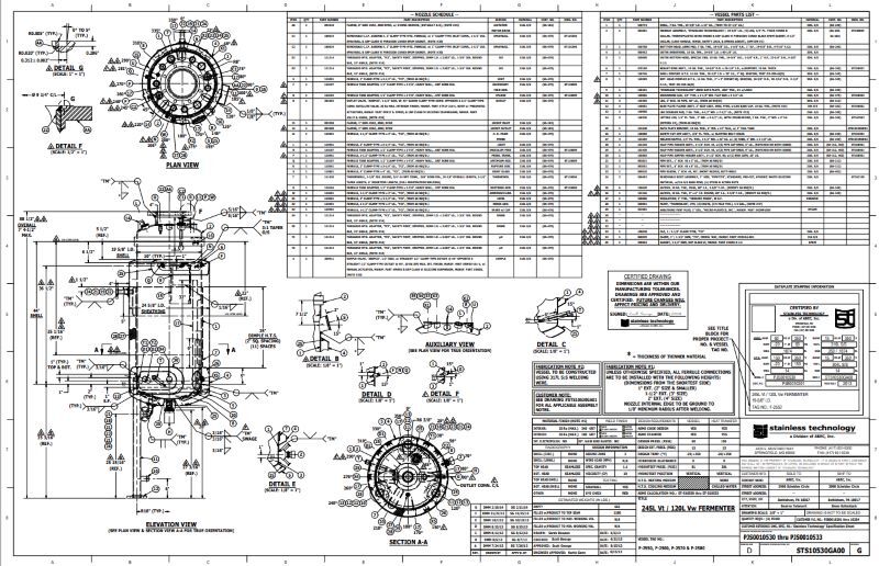 65 gallon Stainless Technology, 20" diameter x 44" L - Image 9